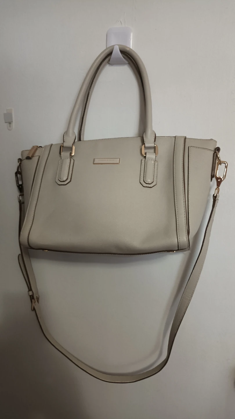 Charles & Keith Cream Tote Bag with Shoulder Strap