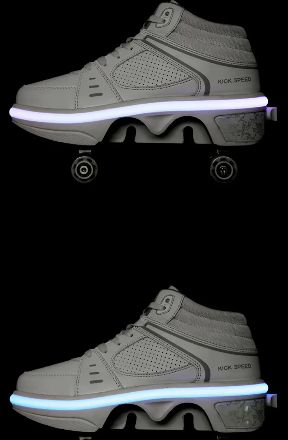 White Kick Speed Roller Shoes - photo 2