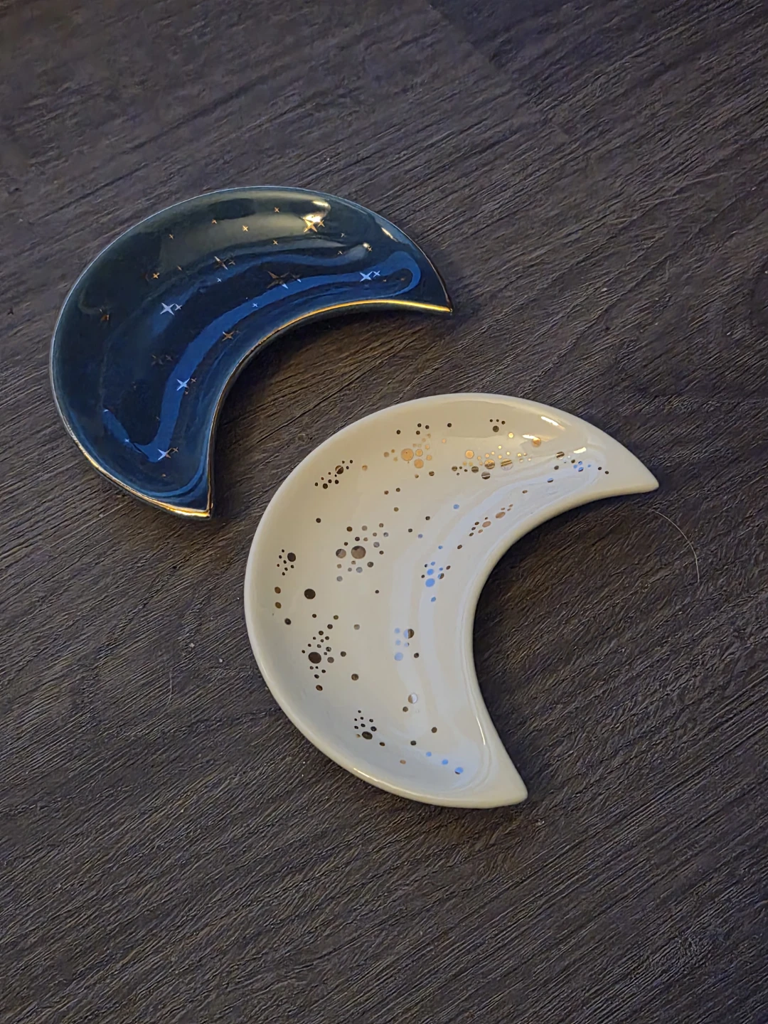 Set of 2 Moon Shaped Trinket Dishes