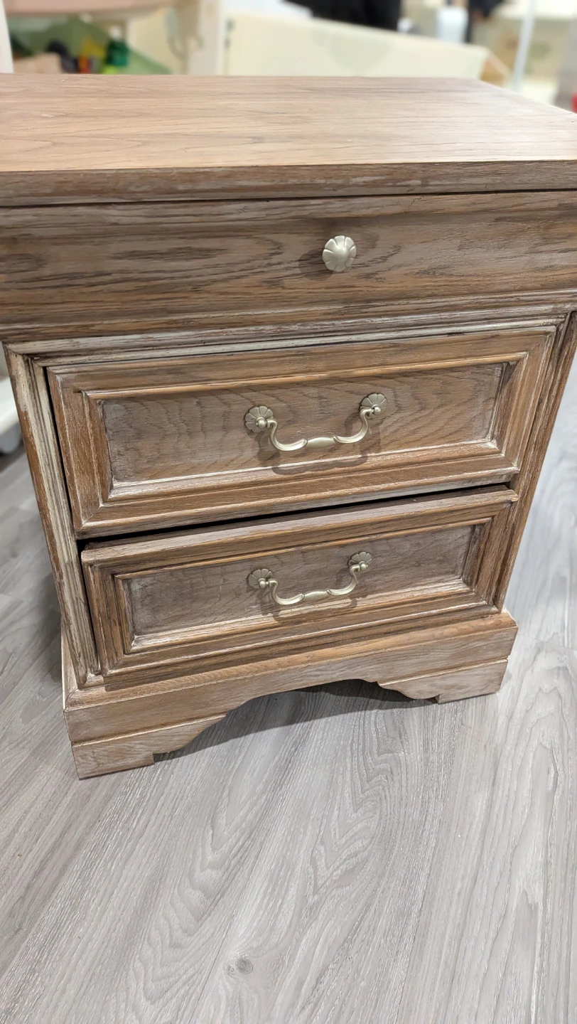 2-Drawer Wooden Nightstand