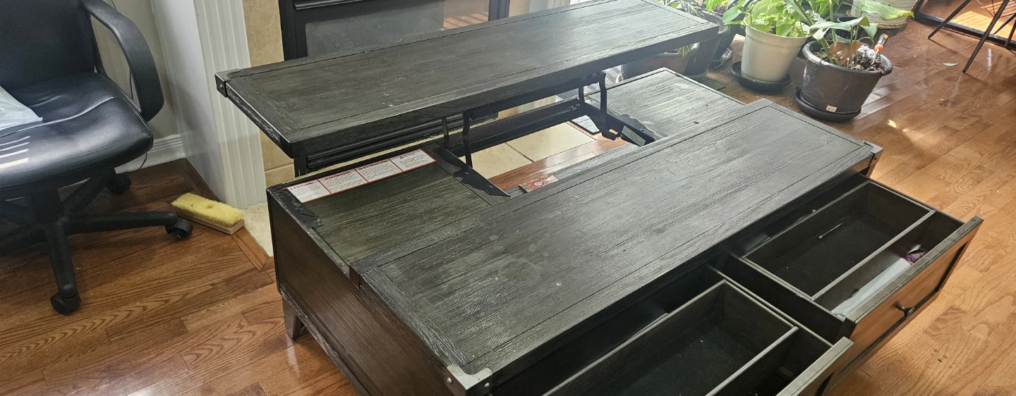 Lift-Top Coffee Table with Storage - photo 4