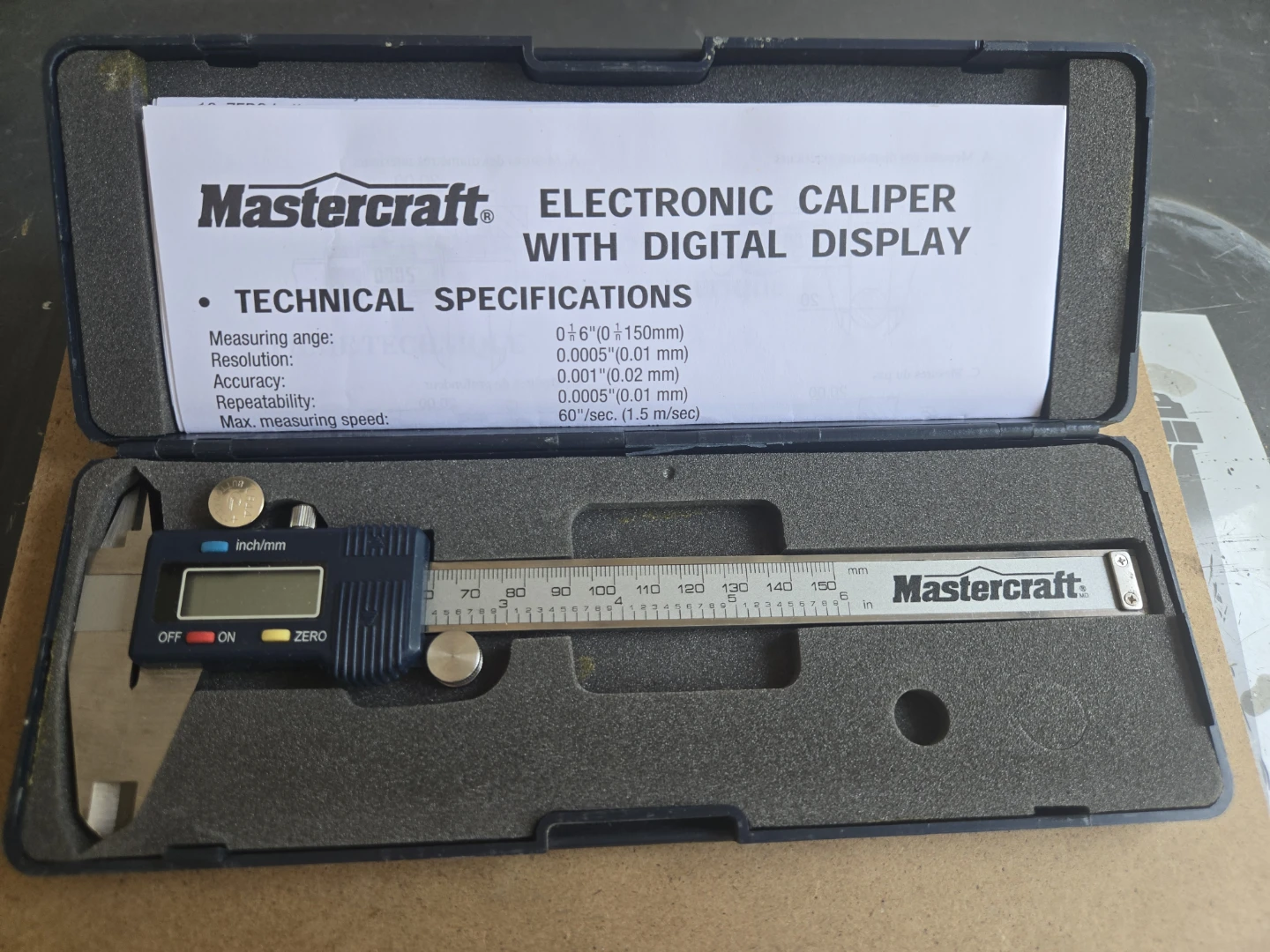Mastercraft Electronic Caliper with Digital Display