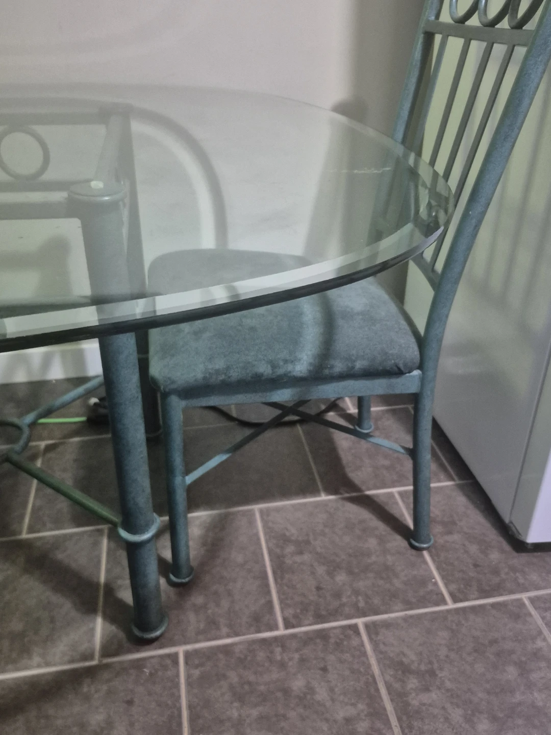 Glass Top Dining Table with Chairs - photo 2