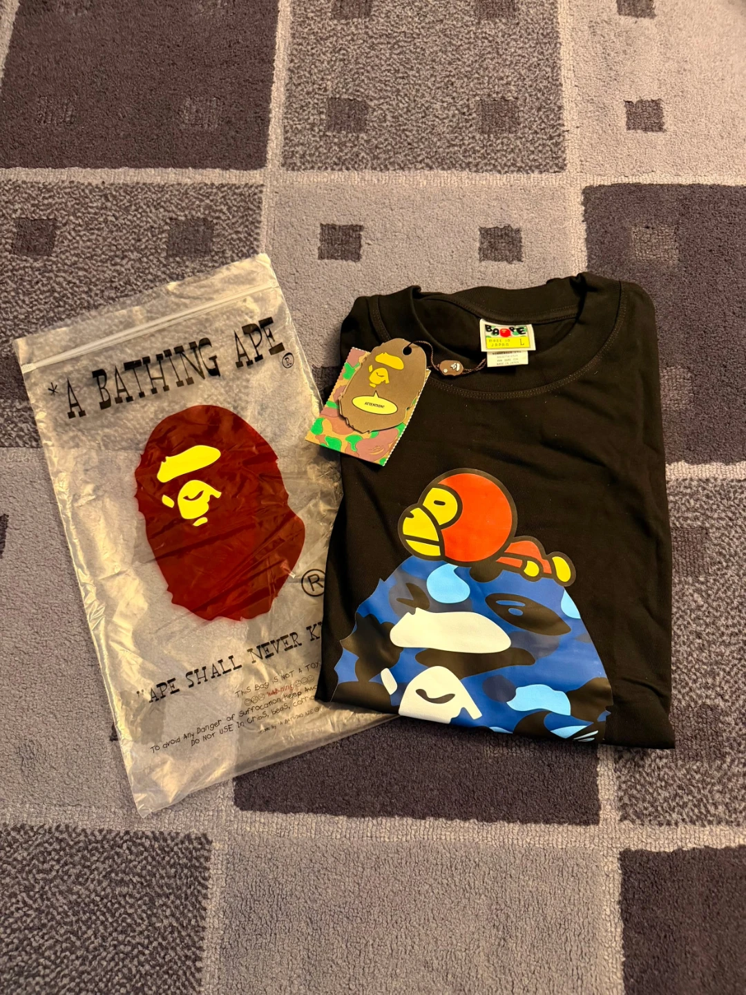 Bathing Ape Black Camo Baby Milo T-Shirt