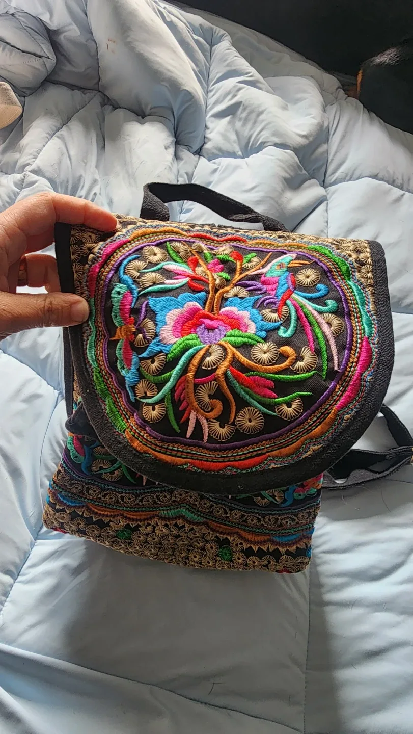 Embroidered Backpack Purse - photo 2