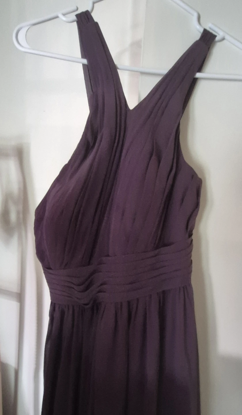 Azazie Charlize Grape A-Line Chiffon Dress - photo 2