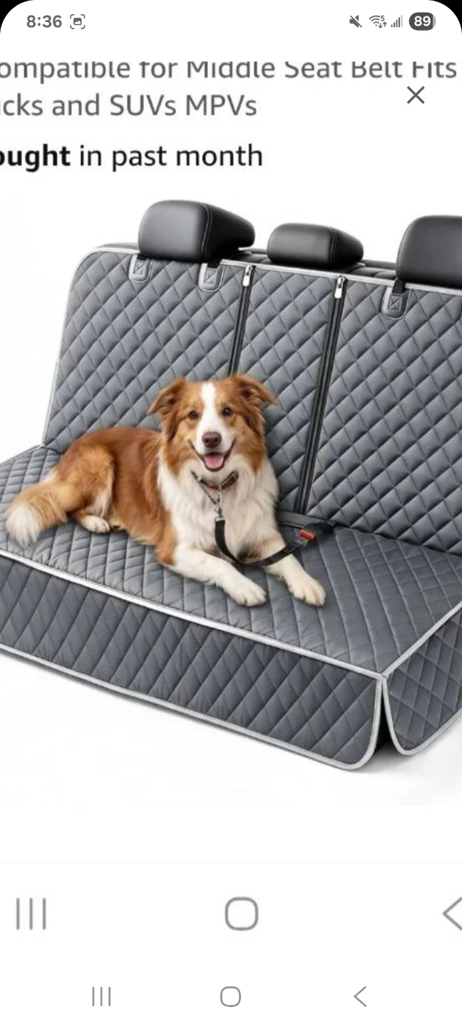 Unused Portin Grey Dog Car Seat Cover - 53in Wide - photo 2