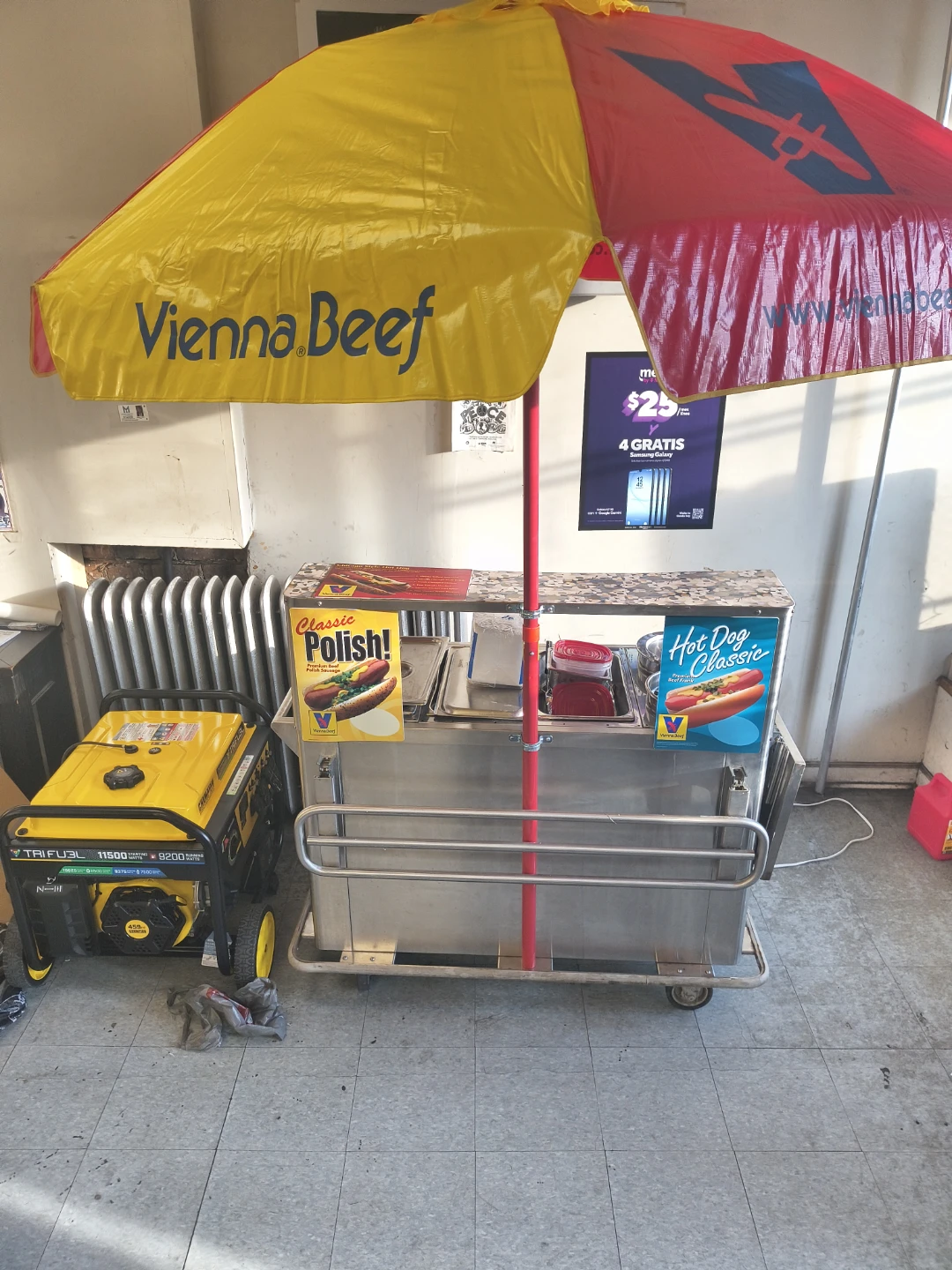 Vienna Beef Hot Dog Cart with Generator - photo 2
