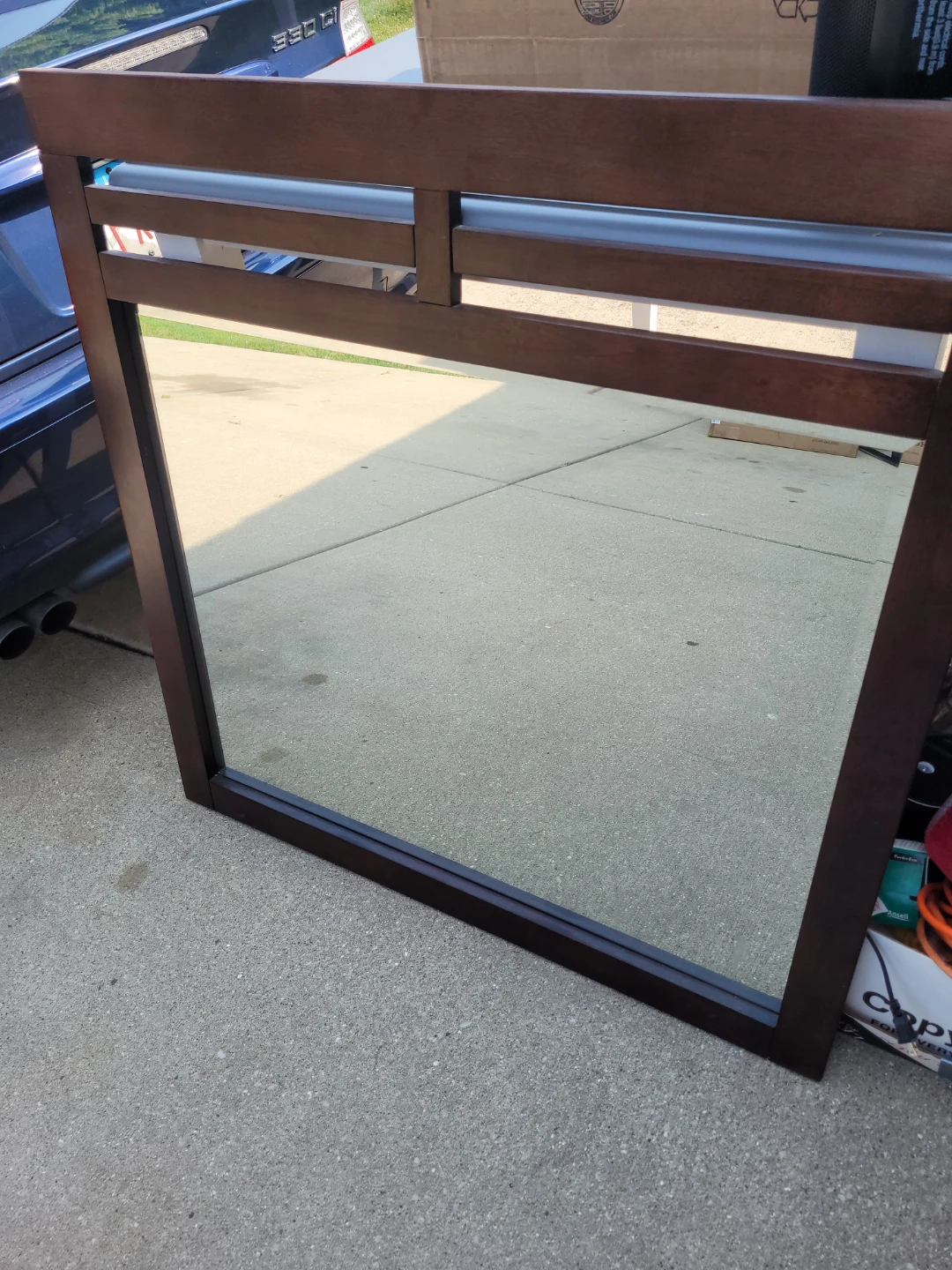 Wooden Framed Wall Mirror