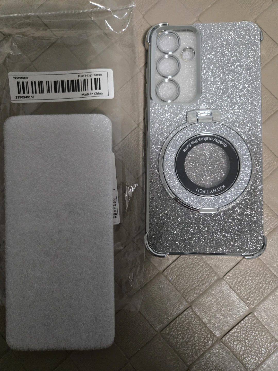 Pixel 9 Light Green Phone Case with Ring Holder New