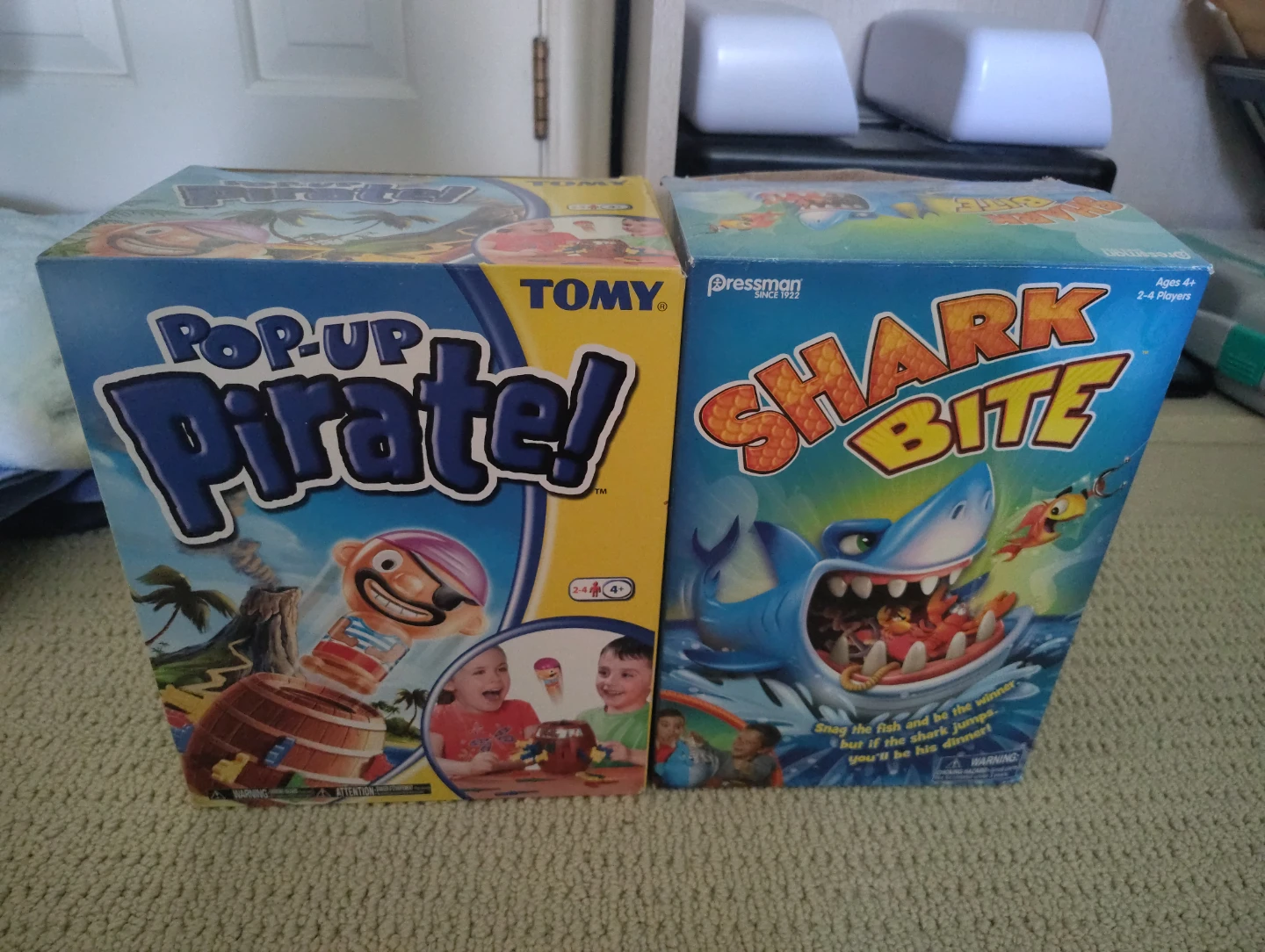 Tomy Pop-Up Pirate & Pressman Shark Bite Games