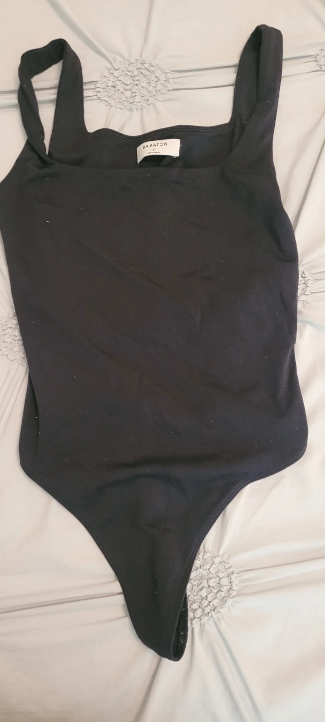 Babaton Black Square Neck Bodysuit Size S - photo 2
