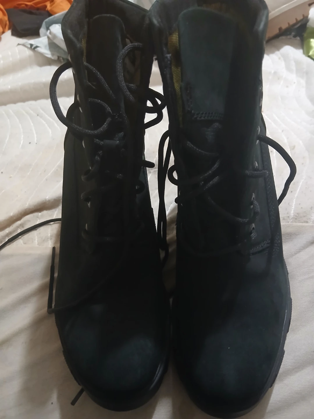 Timberland Women's Black Lace-Up Heeled Boots - photo 2
