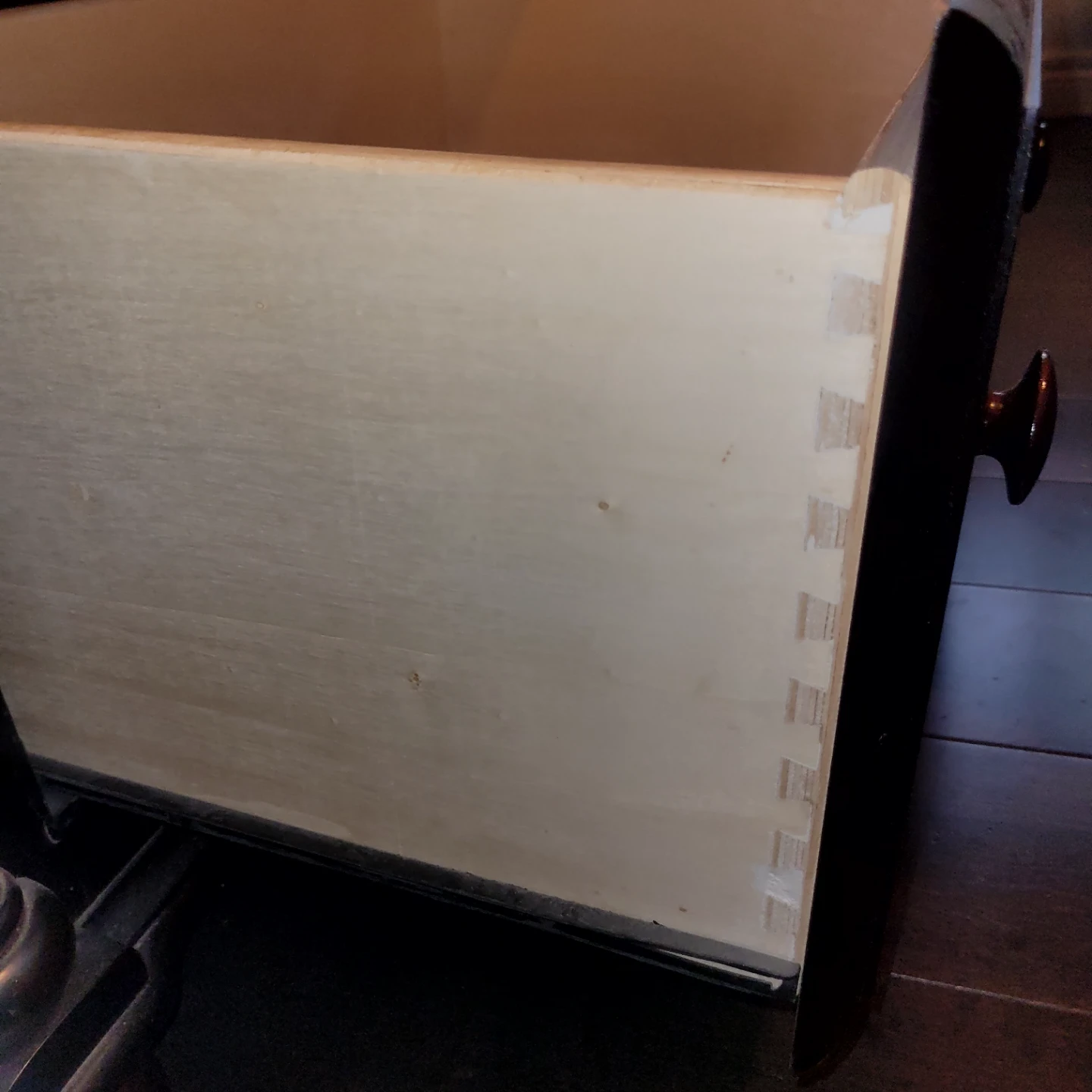 Dark Wood Dresser with Cabinet - photo 2