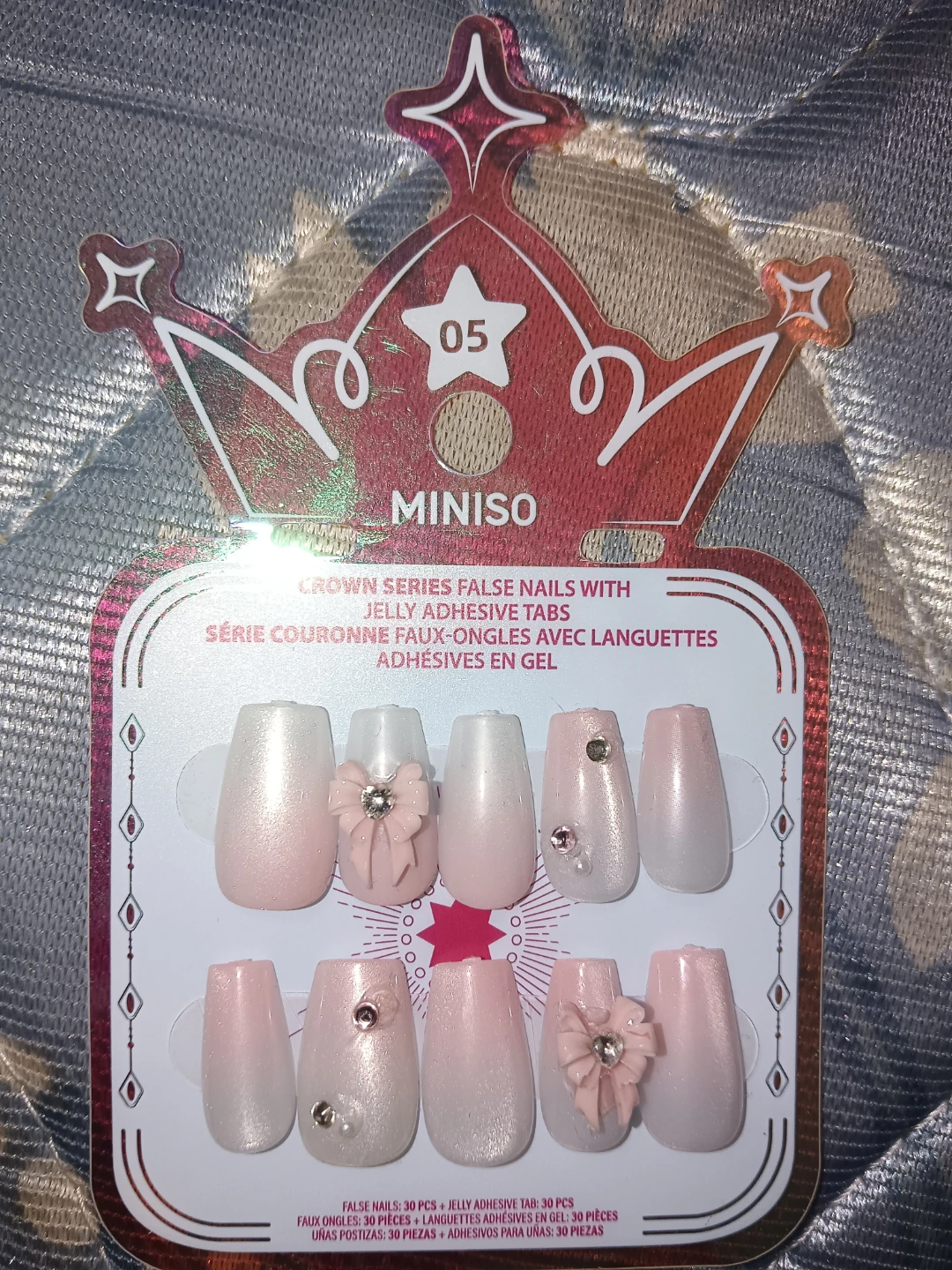 MINISO Crown Series False Nails with Jelly Adhesive Tabs - photo 2