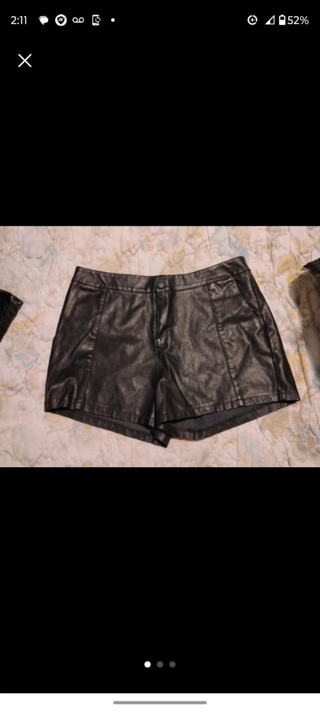 Fashion Nova Faux Leather Shorts XL Black