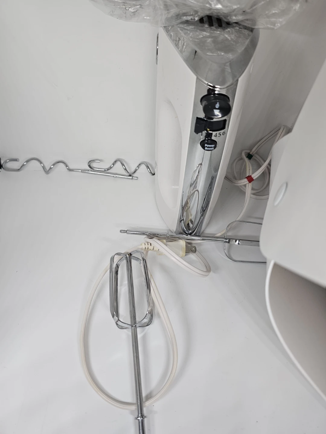 White Hand Mixer with Attachments - photo 5