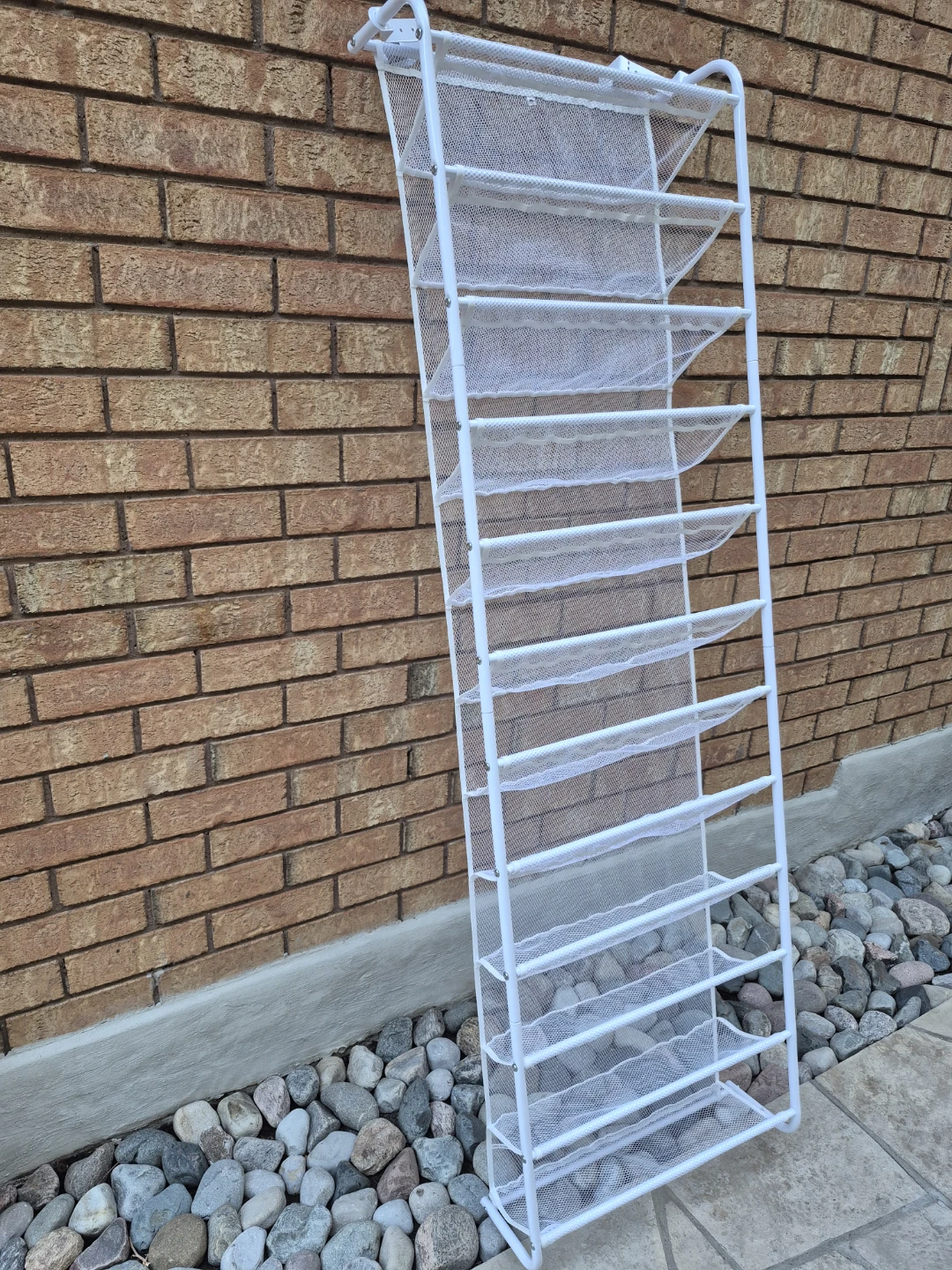 White 12-Tier Mesh Hanging Shoe Organizer - photo 3