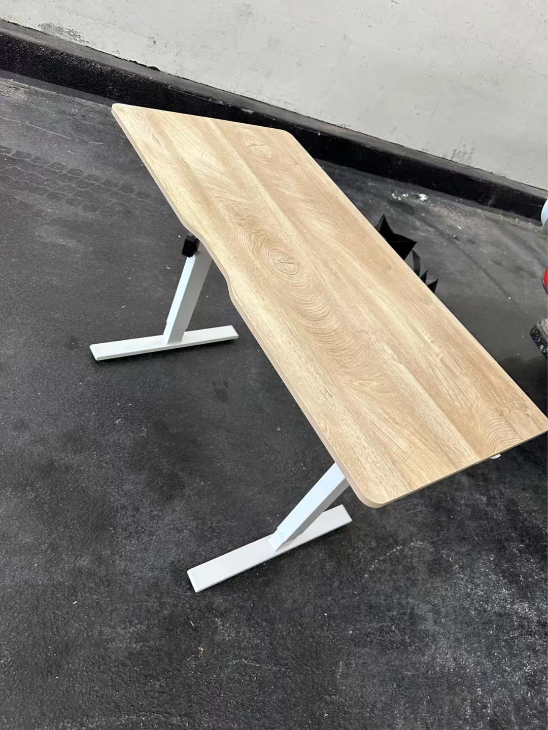 Adjustable Height Standing Desk with Wooden Top - photo 2