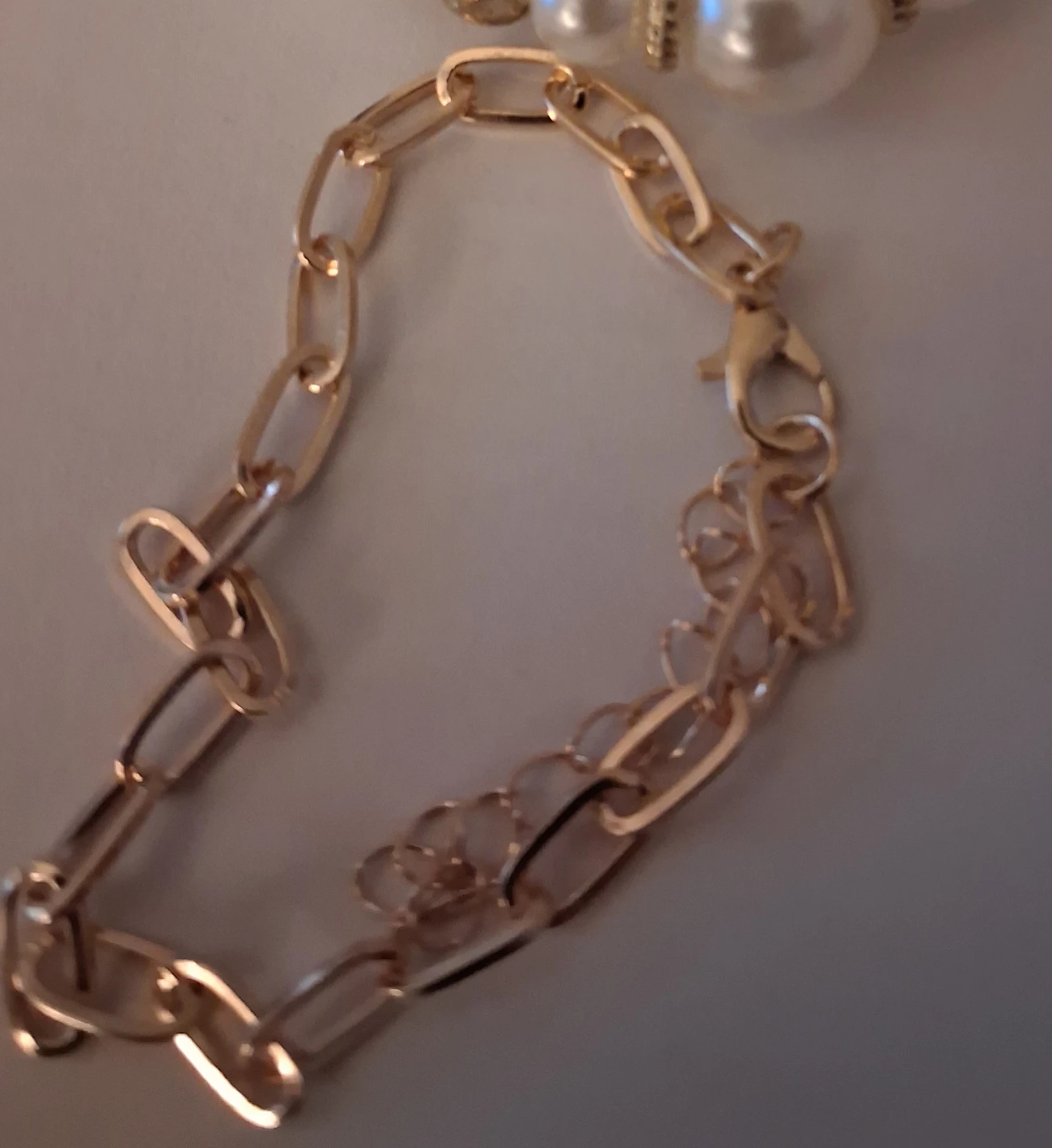 Gold-tone Faux Pearl & Chain Jewellery Set - photo 5