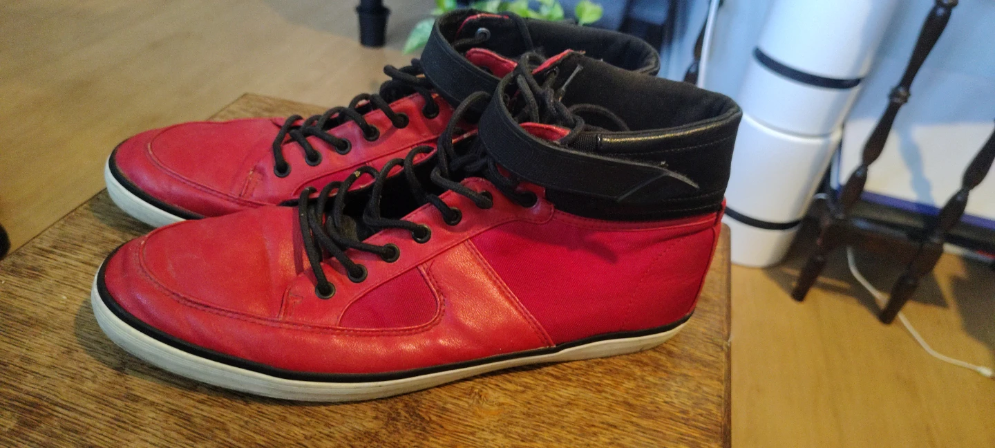 Red High-Top Sneakers - photo 2