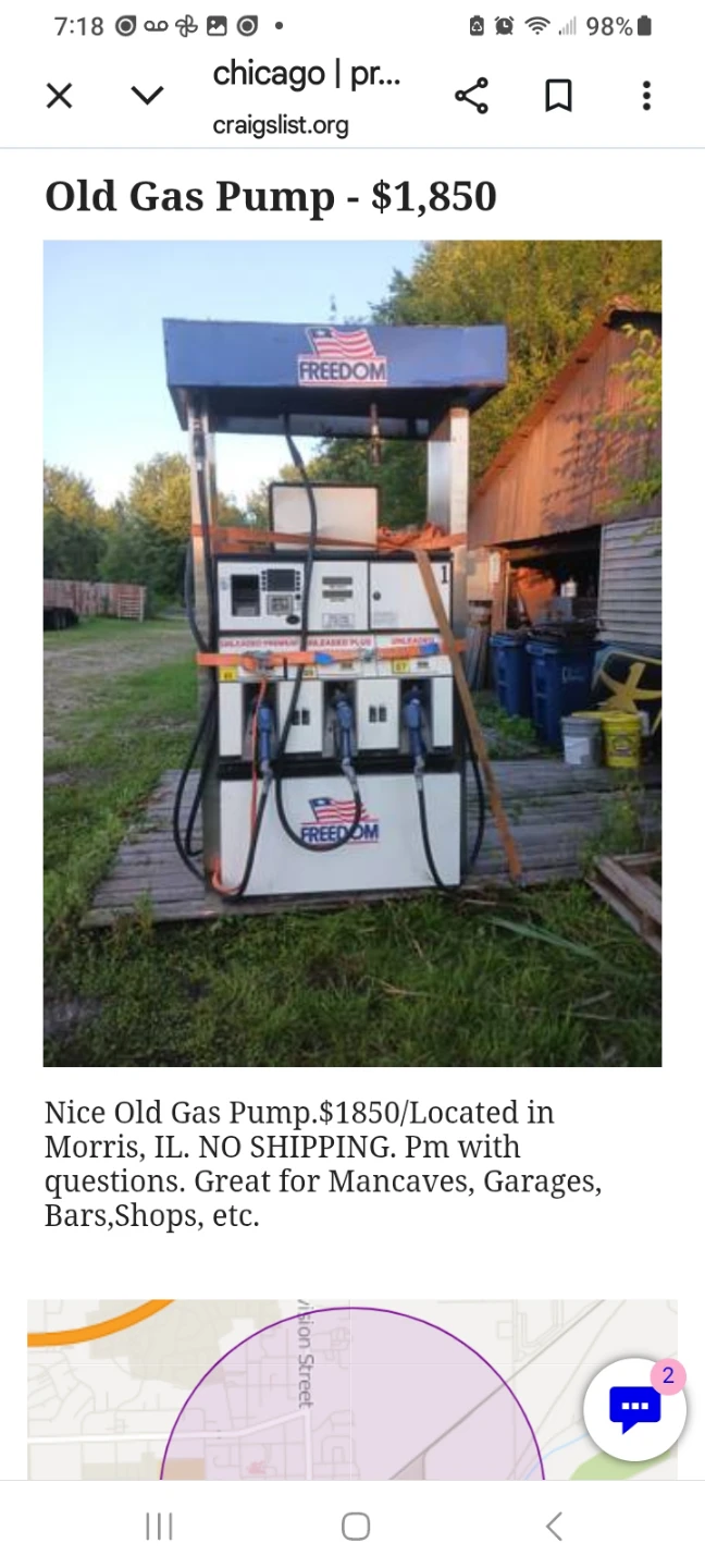 Old Freedom Gas Pump - $1,850