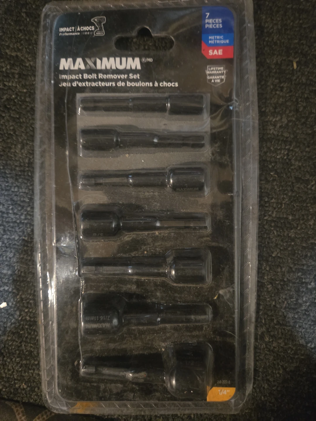 MAXIMUM 7 Piece Impact Bolt Remover Set - photo 2