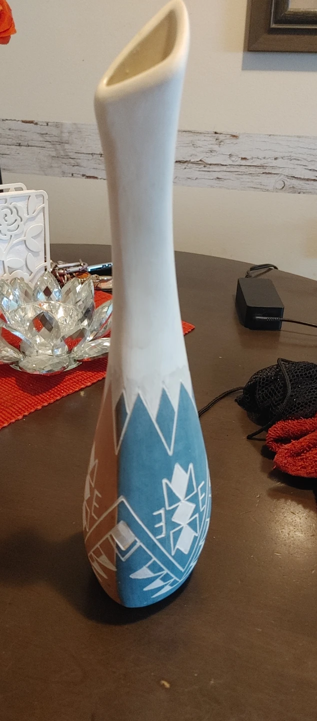 Ceramic Vase with Geometric Design