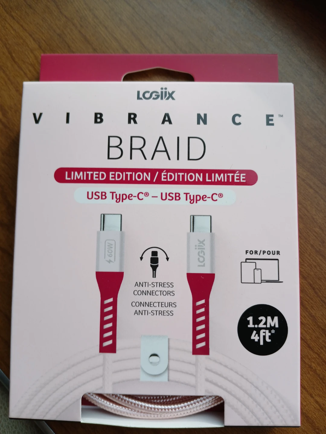 Logiix Vibrance Braid USB-C Cable - 1.2M / 4ft