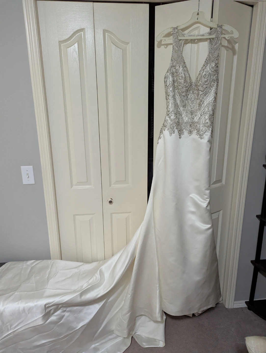 Stunning beaded wedding dress - never worn