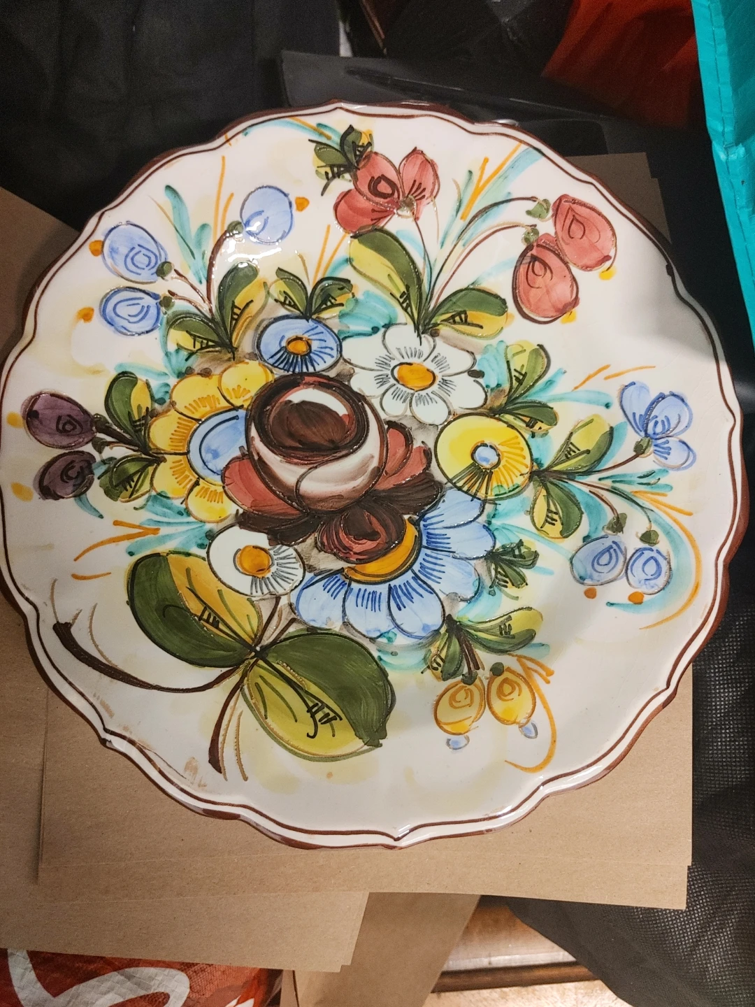 Hand-Painted Ceramic Decorative Plate - photo 2