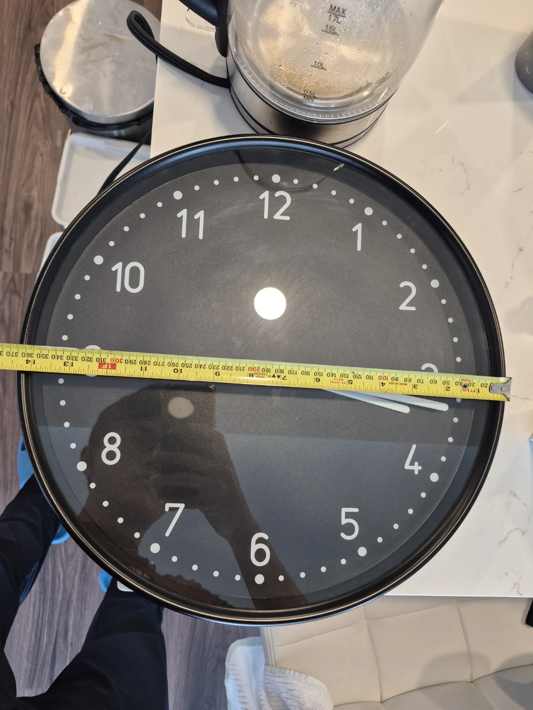 IKEA Black Wall Clock - photo 2