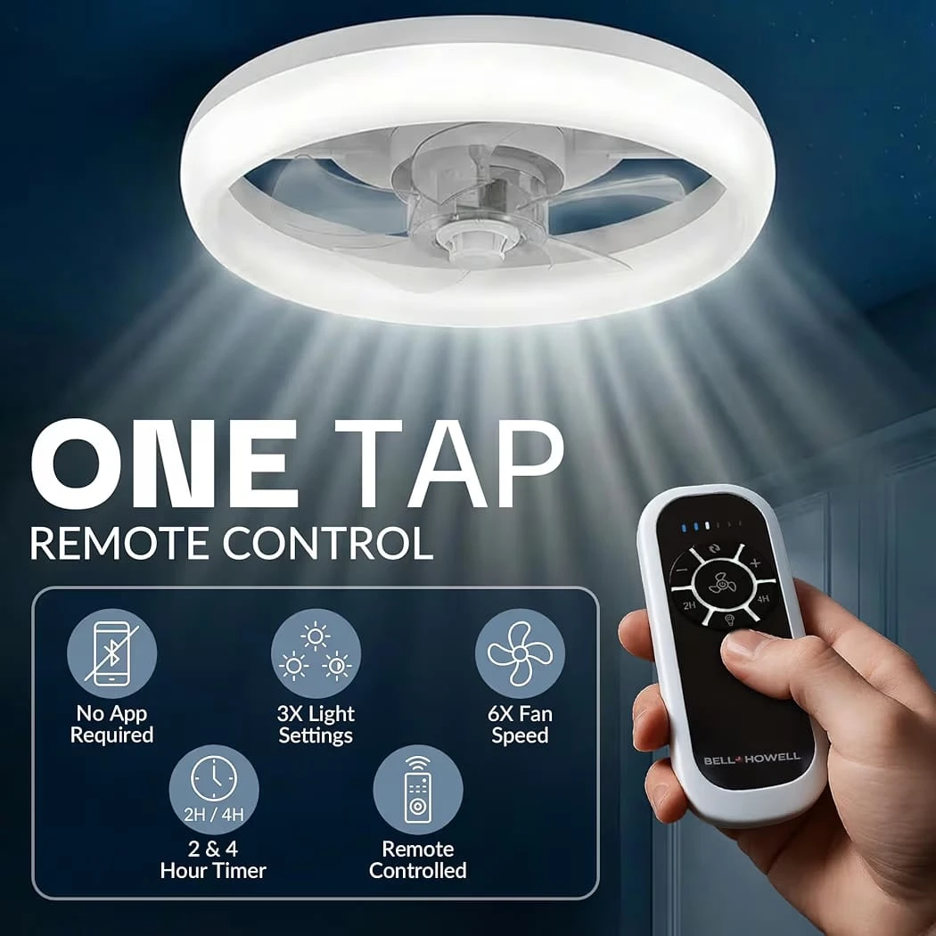 Bell+Howell 14 Inch Ceiling Fan with Light - photo 5