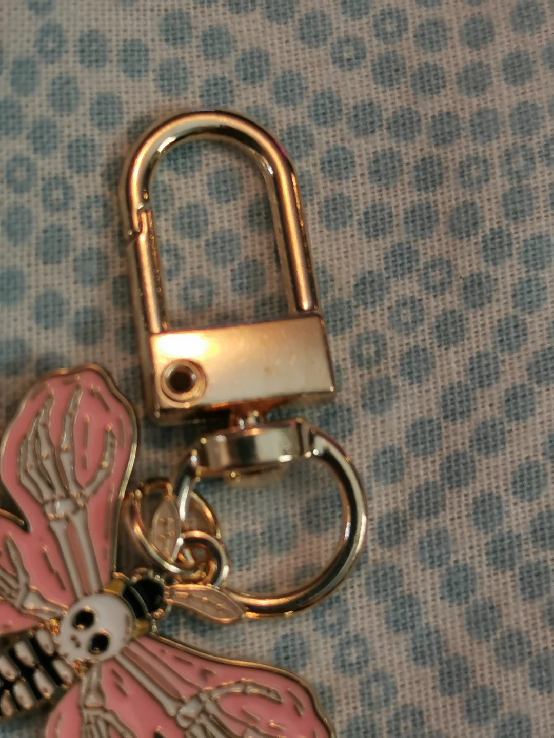 Pink Death's Head Moth Keychain - photo 4
