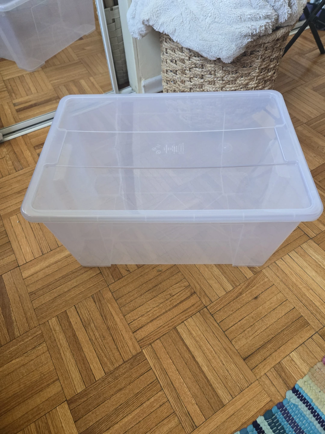 IKEA clear storage bin