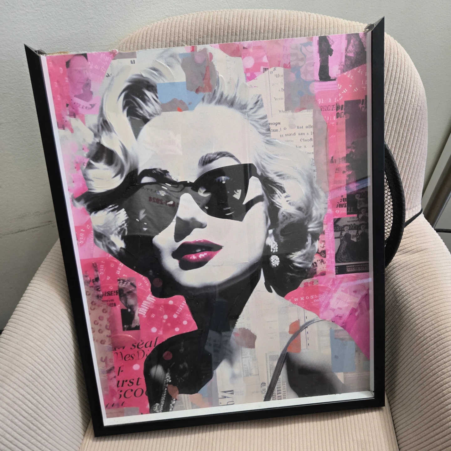 * FREE * Marilyn Monroe Collage Art Print Framed