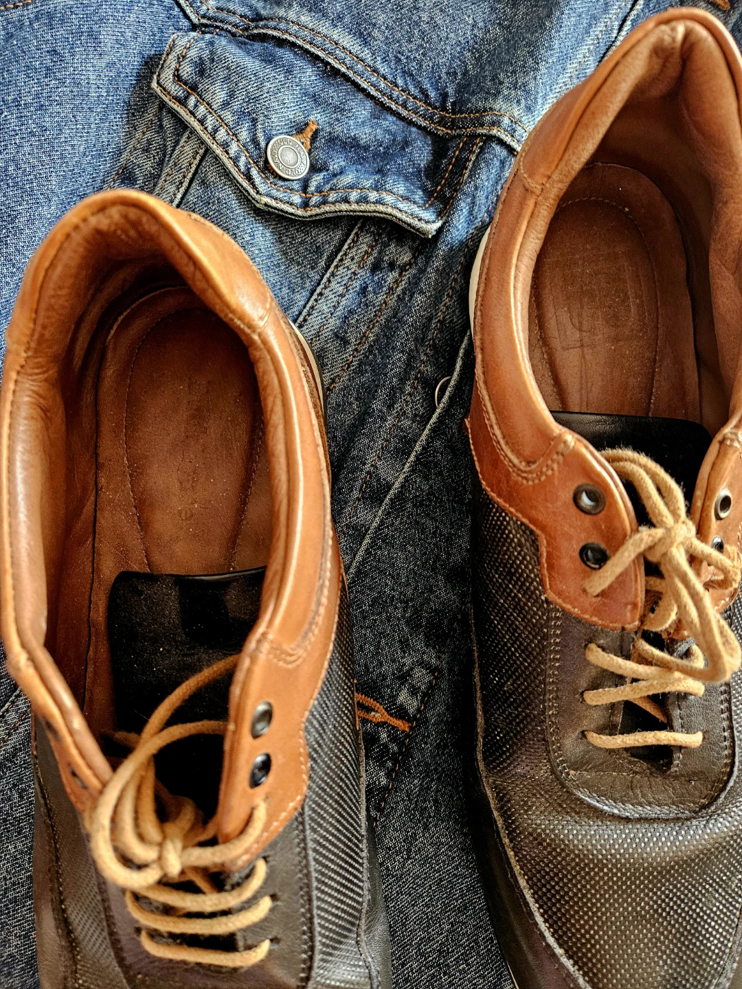 Brown & Black Leather Casual Shoes - photo 2