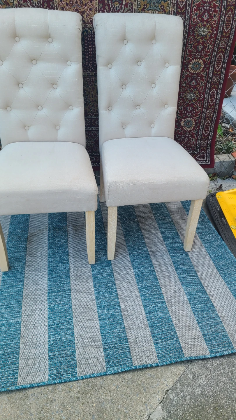 Set of 2 Tufted Upholstered Dining Chairs - photo 2