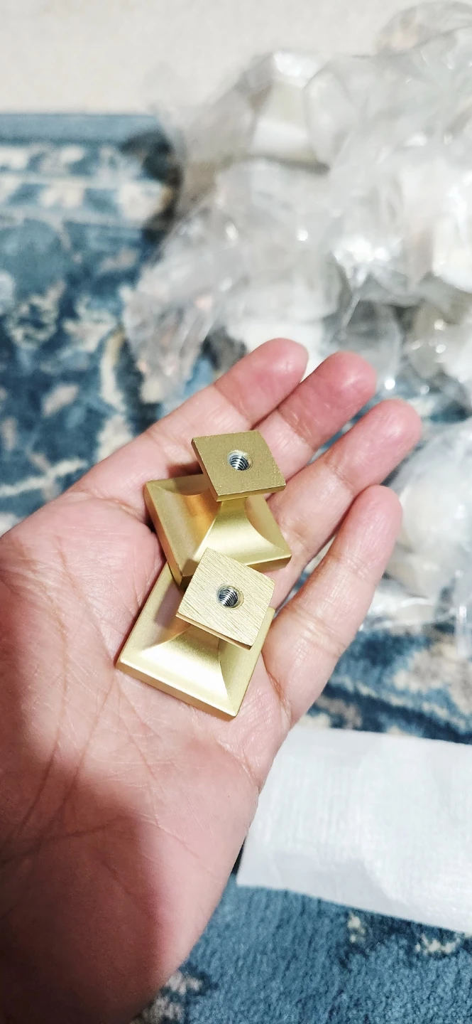 Brass Square Cabinet Knobs - photo 3