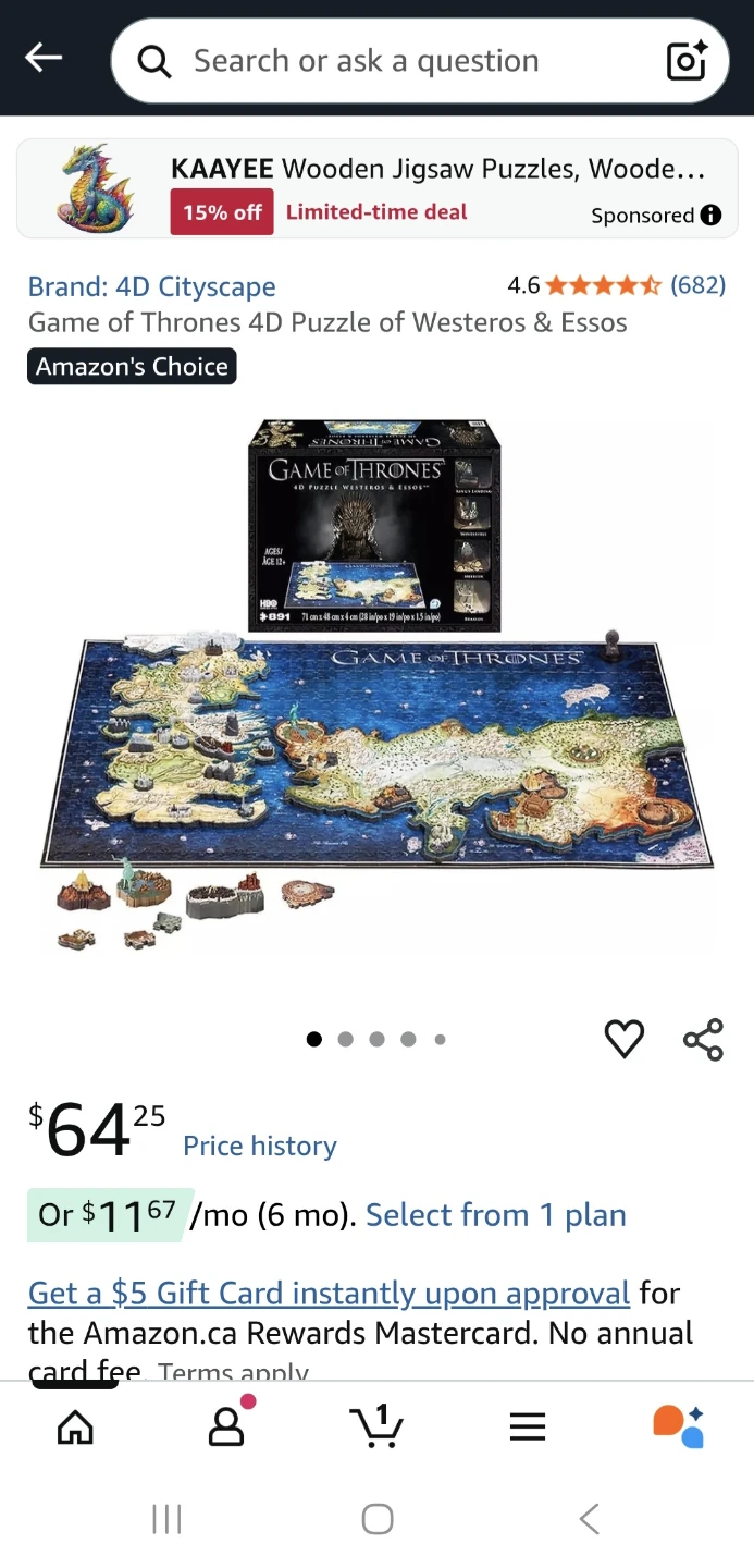 Game of Thrones: Westeros and Essos - 891 Piece Puzzle - photo 3