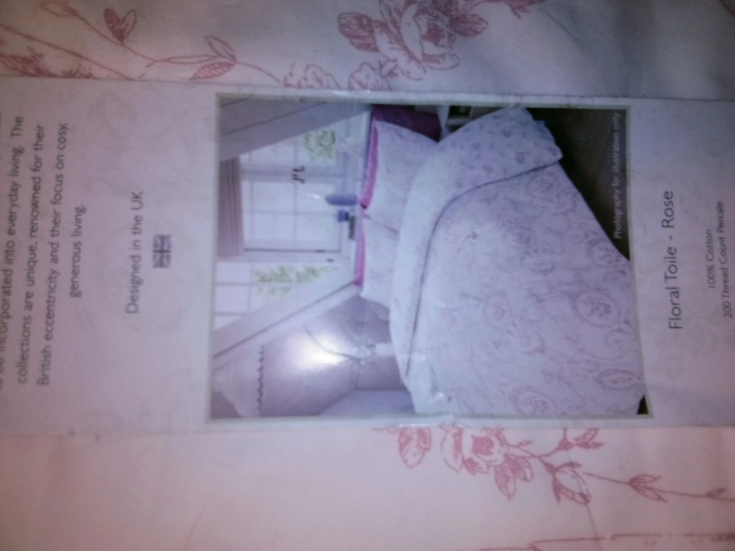 Cabbages & Roses Floral Toile - Rose Duvet Cover - photo 4