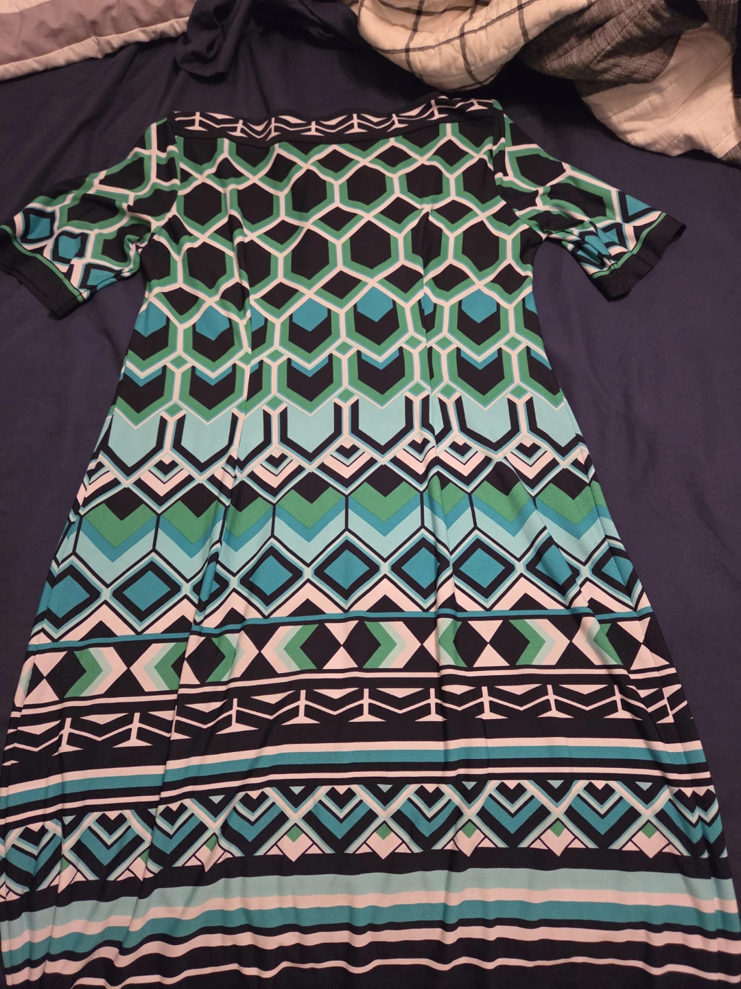 Women's Geometric Print Short Sleeve Dress - photo 5