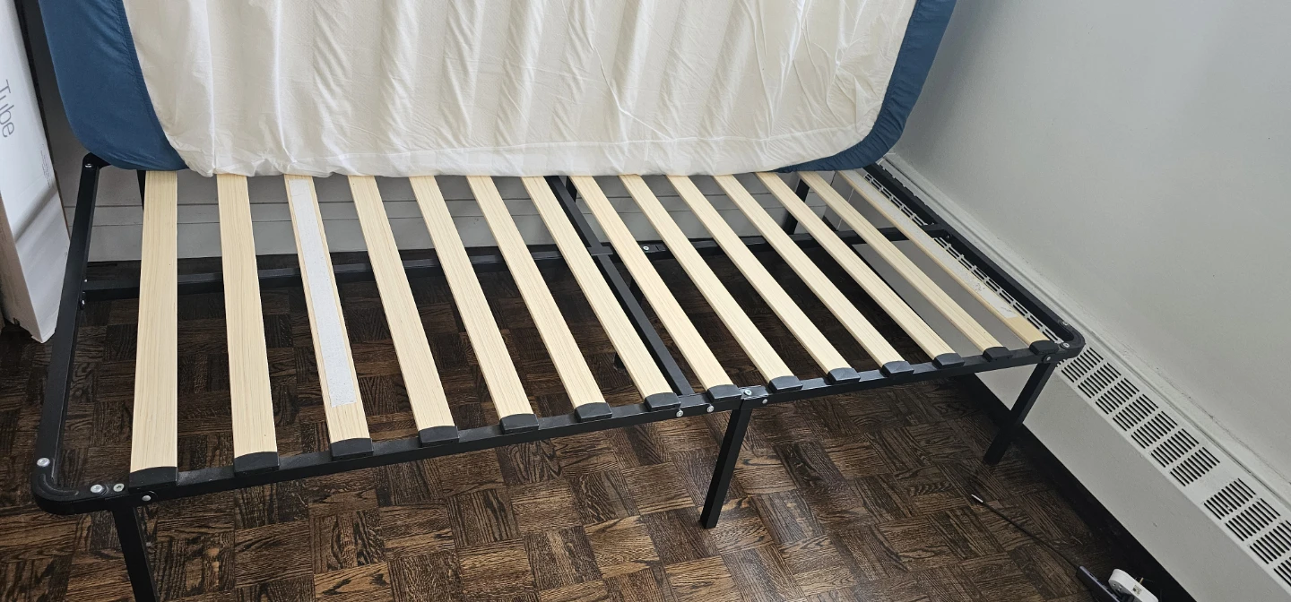 Twin Bed Frame with Wooden Slats - photo 2