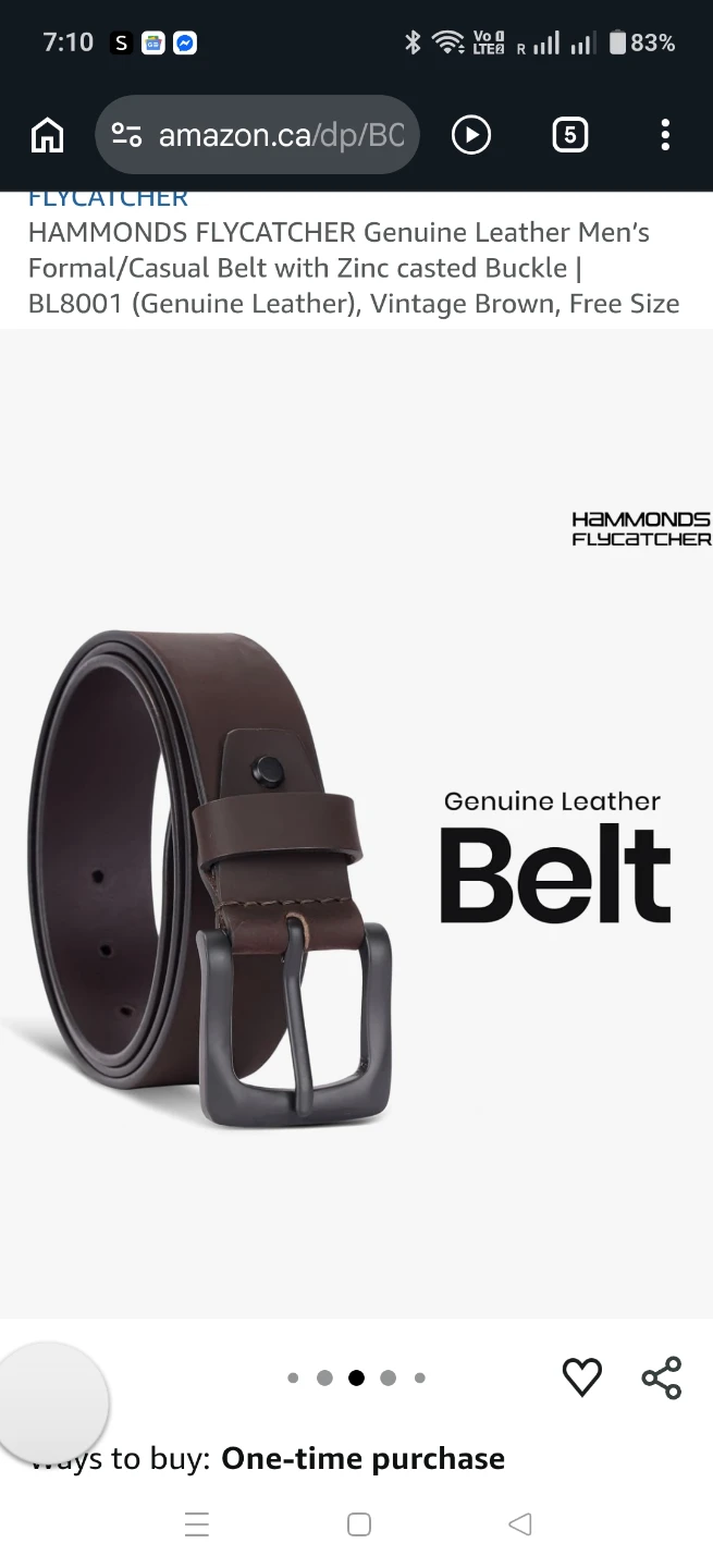 Hammonds Flycatcher Genuine Leather Belt - photo 3