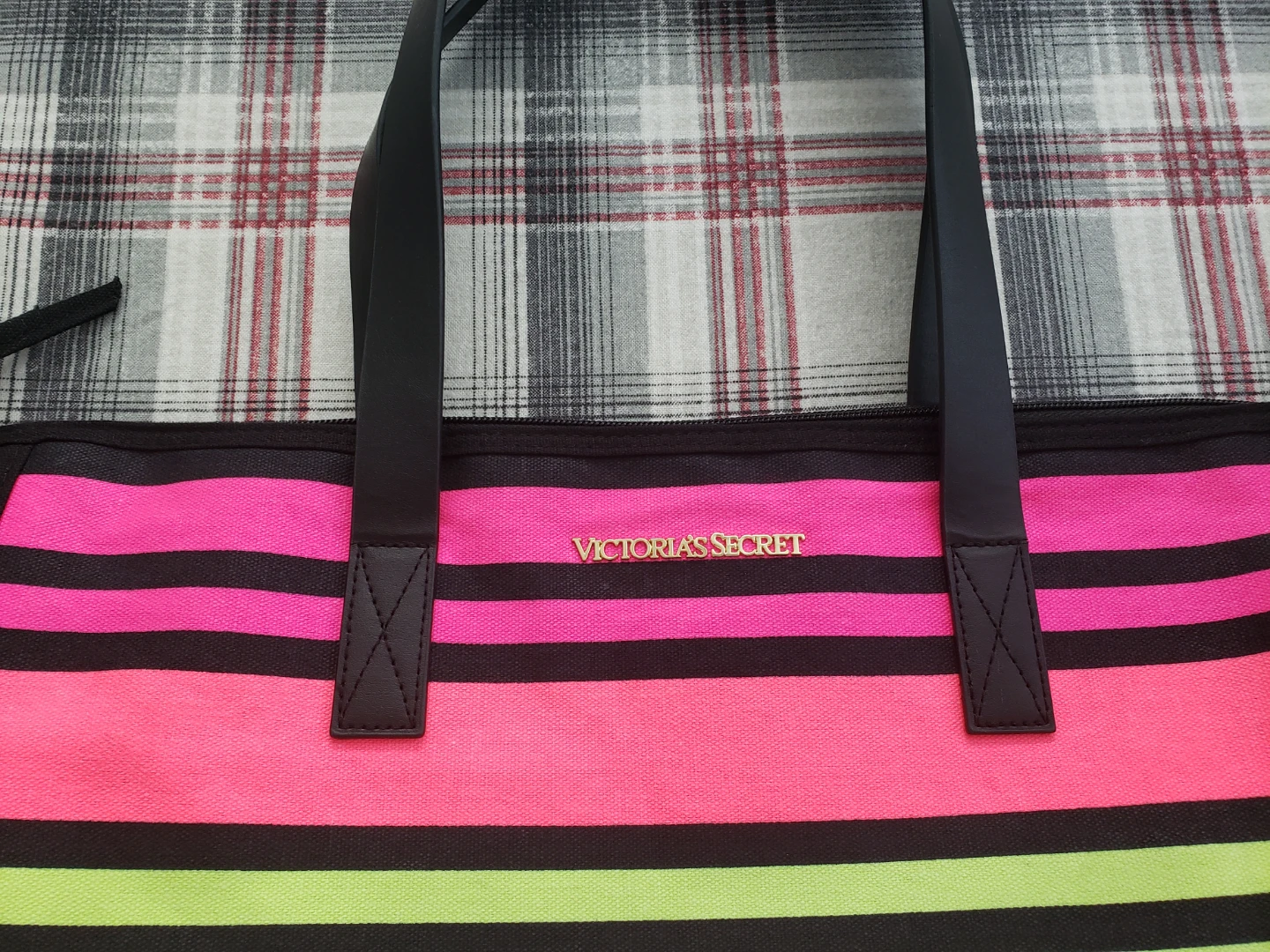 Victoria's Secret Striped Tote Bag - photo 3