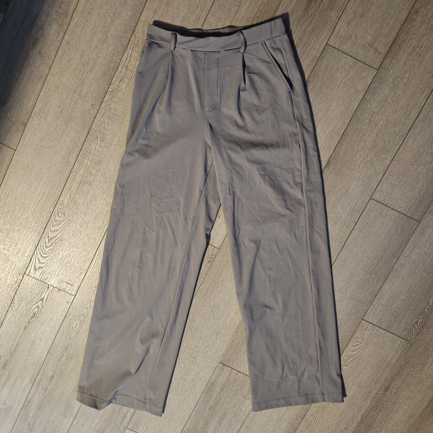 Women's Grey Wide-Leg Trousers