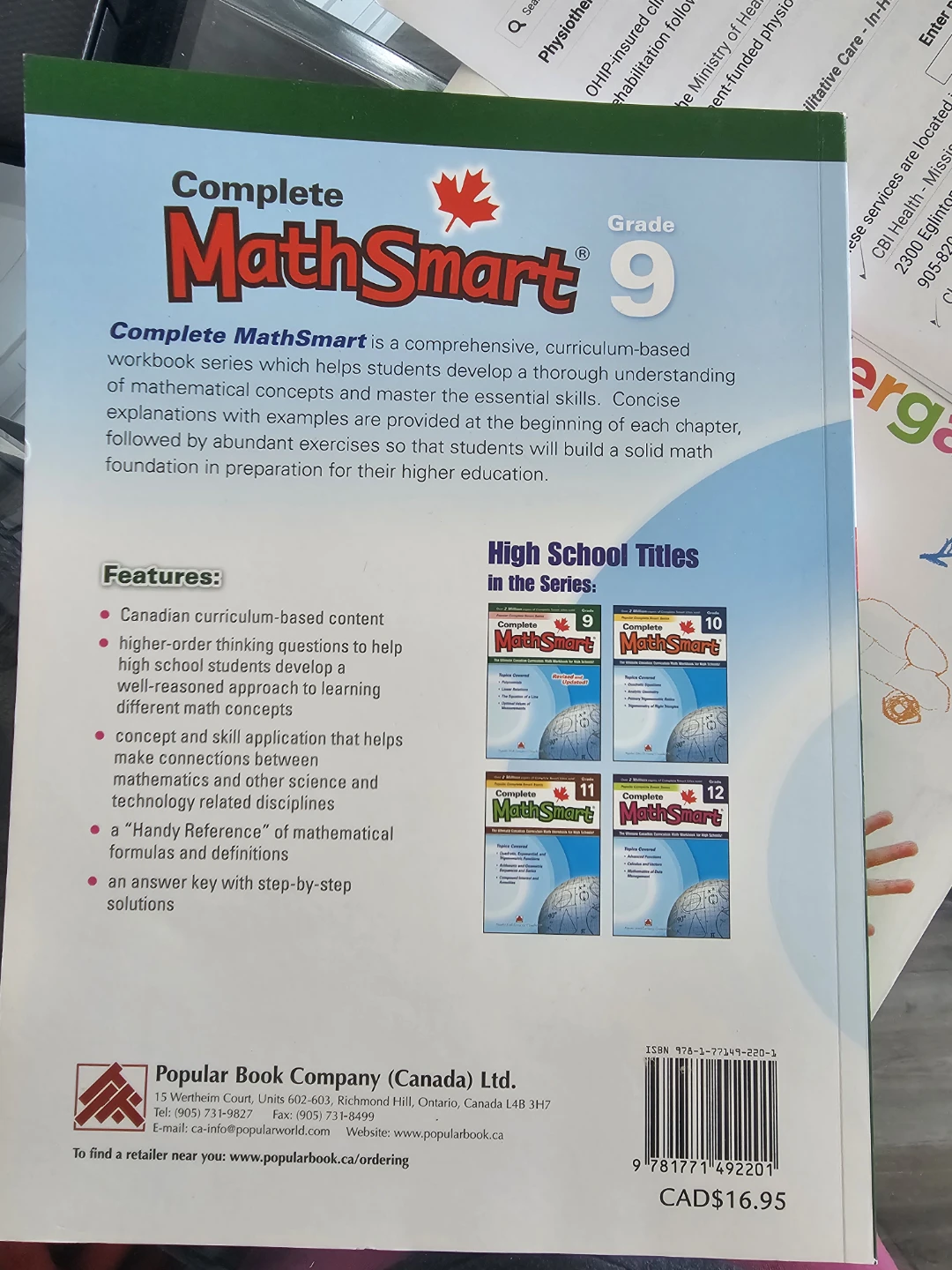 Complete MathSmart Grade 9 Workbook - photo 3