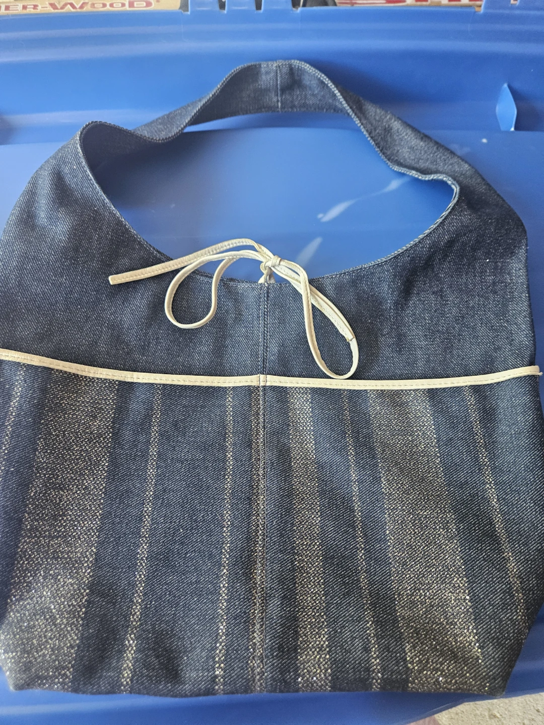 Bloom Denim Tote Bag