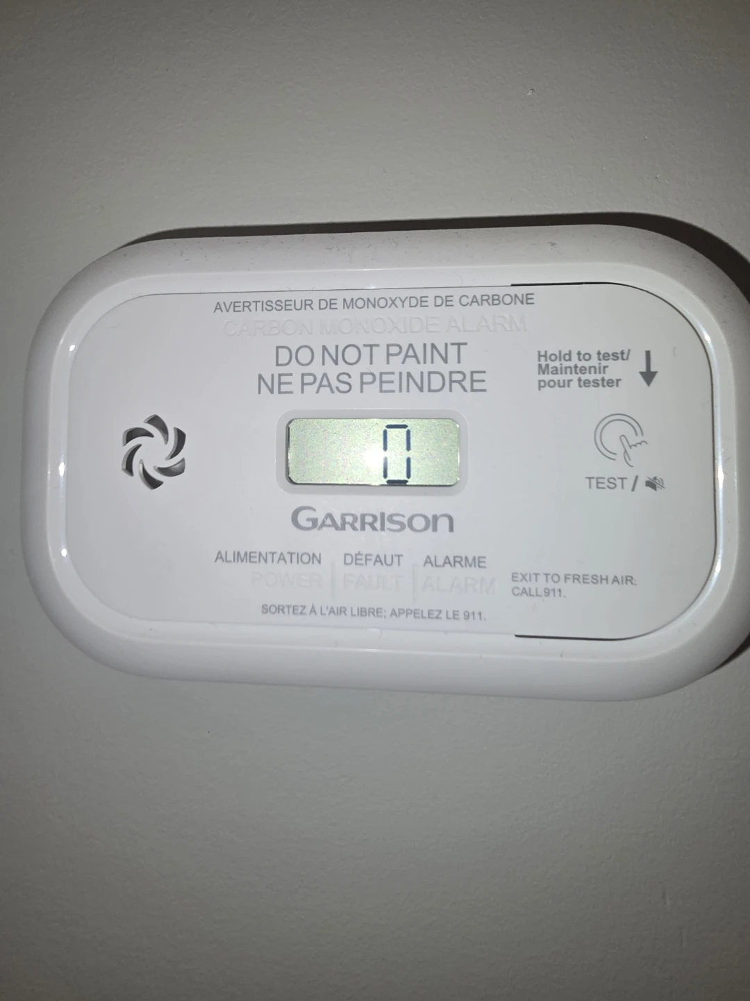Garrison Carbon Monoxide Alarm
