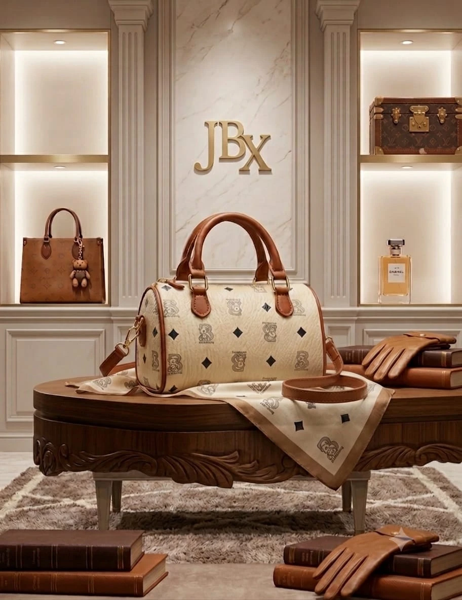 JBX Barrel Bag with Monogram Print - photo 4
